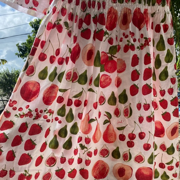 *SOLD* RARE NWT “Lisa Says Gah” Toni Fruit Print Smocked Bust Dress - Picture 14 of 16